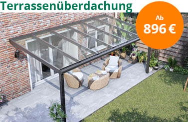 Komplette Terrassenüberdachungen ab 896 Euro