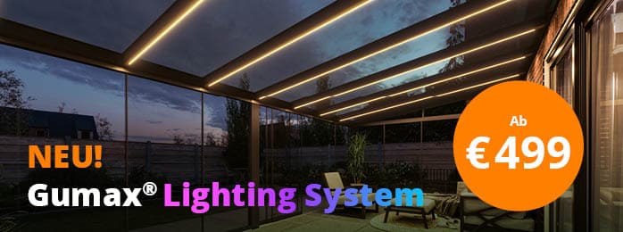 Neu - Gumax Lighting System - Beleuchtung Überdachung