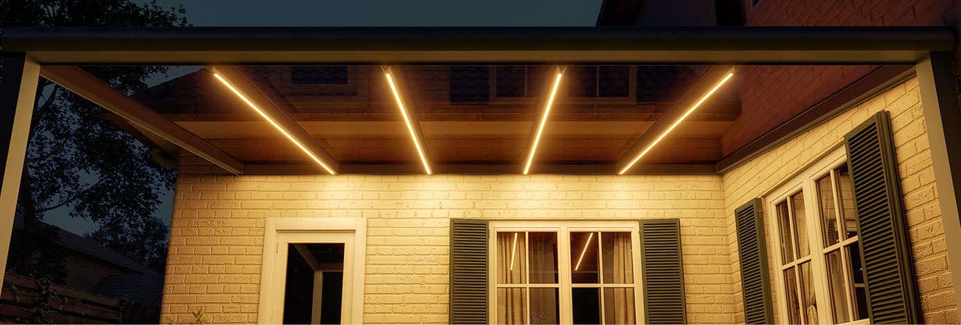 Gumax Lighting System, LED-Spots, optimale Lichtleistung, Überdachung