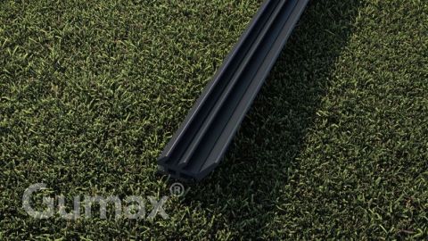 16 Meter Rolle schwarzer Gummi für Trägern