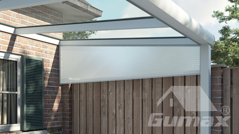 Abschlusskeil auf Palisaden opales Polycarbonat