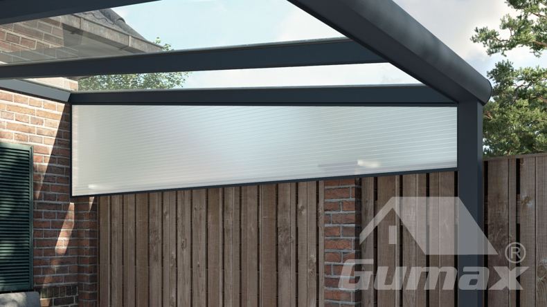 Abschlusskeil auf Palisaden opales Polycarbonat