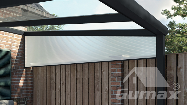 Abschlusskeil auf Palisaden opales Polycarbonat