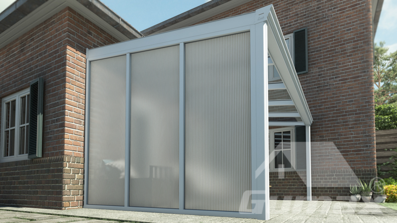 Opale Polycarbonat Seitenwand