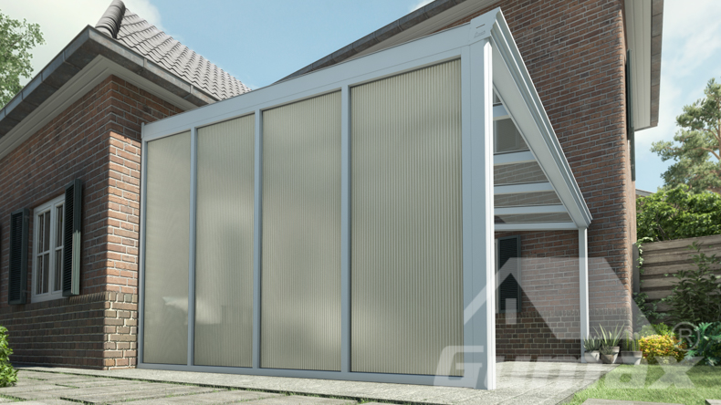 Opale Polycarbonat Seitenwand