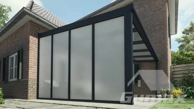 Opale Polycarbonat Seitenwand