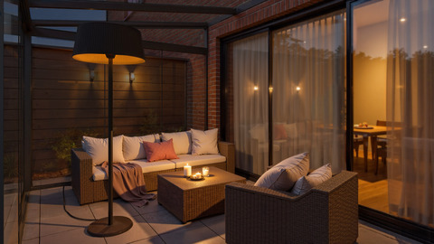 Was ist der beste Platz für einen Heizstrahler auf der Terrasse unter Ihrer Überdachung? 
