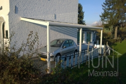 Gumax Carport von 6,06 x 3 Metern mit opalen Polycarbonat-Dachplatten